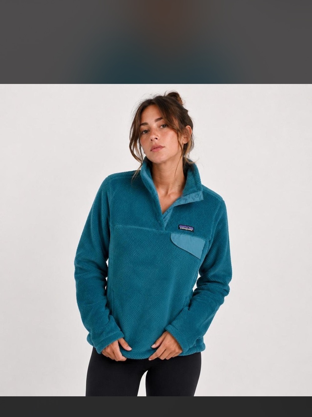Patagonia Teal Half-Zip Fleece Pullover